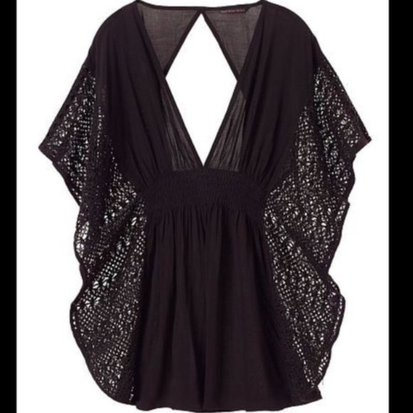 Victoria's Secret Other - Victoria's Secret Swim Cover Up Caftan Black L